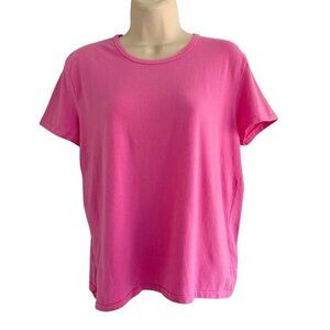 Ralph Lauren Blue Label Woman's Sz XL Pink Short Sleeve Crew Neck Tee Shirt